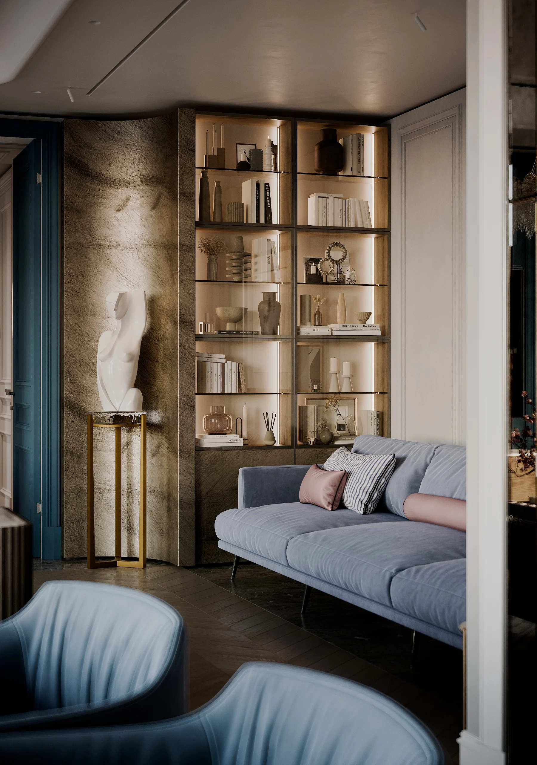 Living and dining interior, view 9