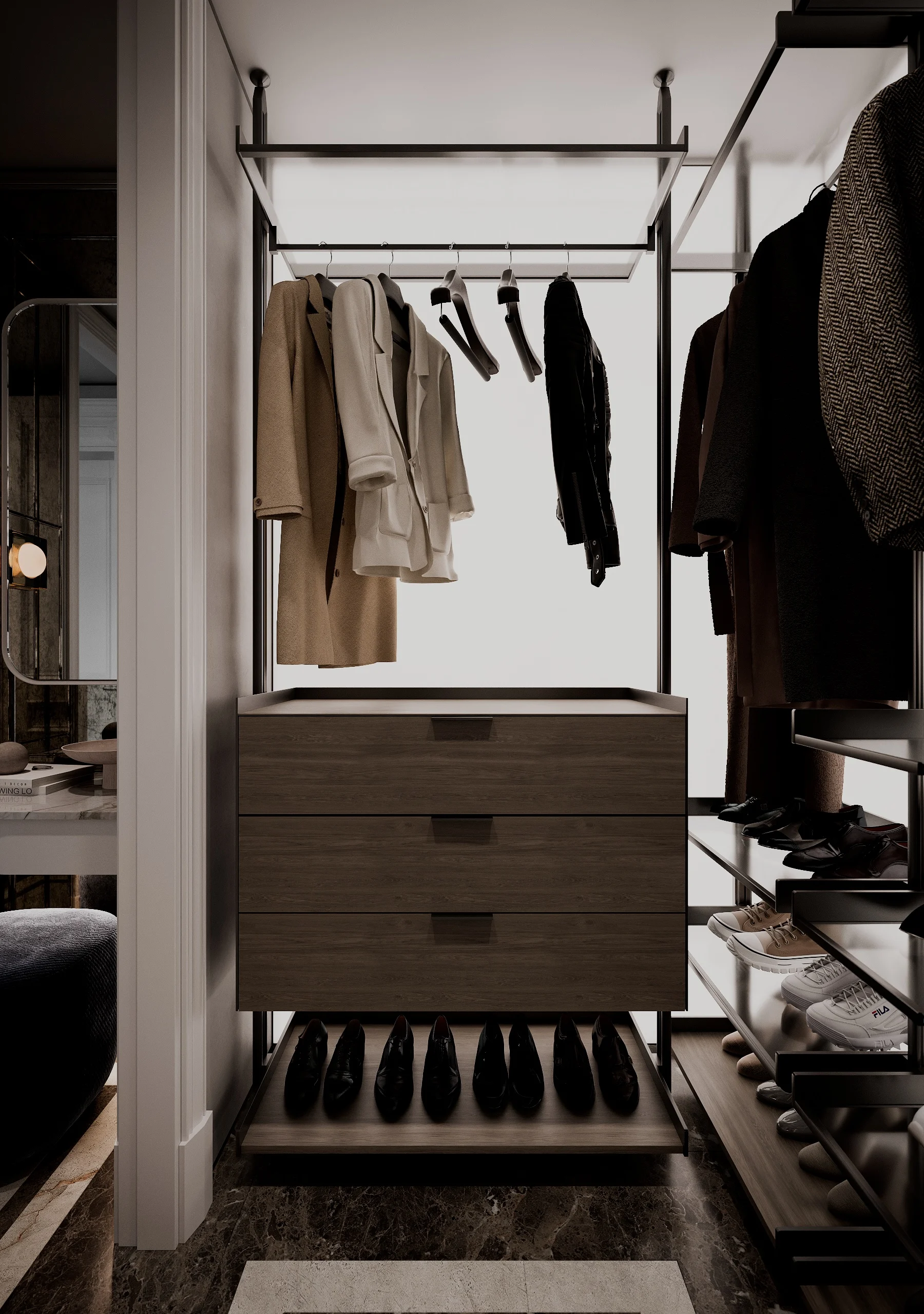 Wardrobe interior, view 23